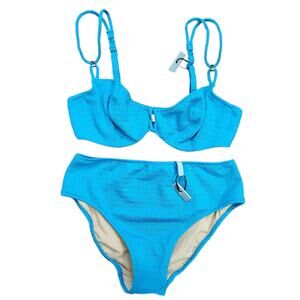 MARIE JO Cherilyn Underwire Swim Bikini Top & Full Brief‎ Bottoms Beach Vacation